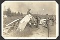 "Crash at Mohawk" Group of men working on a crashed aircraft next to the railway line at Camp Mohawk, one of the Royal Flying Corps' pilot training camps near Deseronto, Ontario. (7980863710).jpg