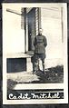 "Cadet Mitchell" Airman in uniform standing in front of a building, possibly a cadet at Camp Rathbun, one of the Royal Flying Corps' pilot training camps in Deseronto. (8514011934).jpg