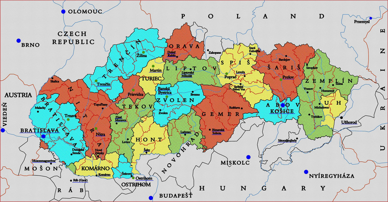 File:Slovak counties of 1918.png