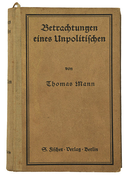 File:Thomas Mann Betrachtungen eines Unpolitischen 1918.jpg
