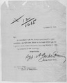 Letter granting Warren Wong a six month furlough - NARA - 278664.tif