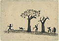 Aborigines hunting by Tommy McRae of Ulladulla 1860s-1901 a189008.jpg