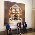 'Patio de Los Arrayanes' by Ben Johnson viewed by local children in Southampton City Art Gallery.JPG