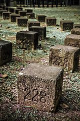 Memorial stone blocks, 228 Memorial Park, Chiayi City (Taiwan).jpg