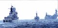 14 Ark Royal in company leaving NY July 76.jpg