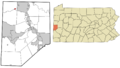 Beaver County Pennsylvania incorporated and unincorporated areas Darlington highlighted.png