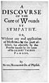 Title page of A discourse of the Cure of Wounds... 1651 Wellcome M0013863.jpg