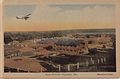 "Camp Mohawk, Deseronto, Ont. Shawrowl color" postcard, showing Camp Mohawk training camp from the northwest, with aircraft in top left, 1917-1918. (2675232834).jpg