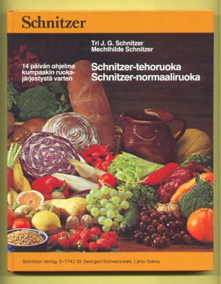 Book in Finnish language: Schnitzer-tehoruoka, Schnitzer-normaaliruoka