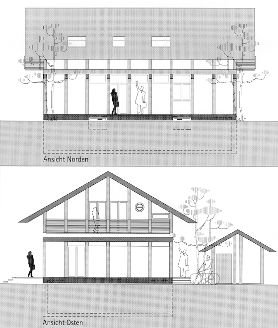 Ansicht Norden + Osten Haus 160 qm