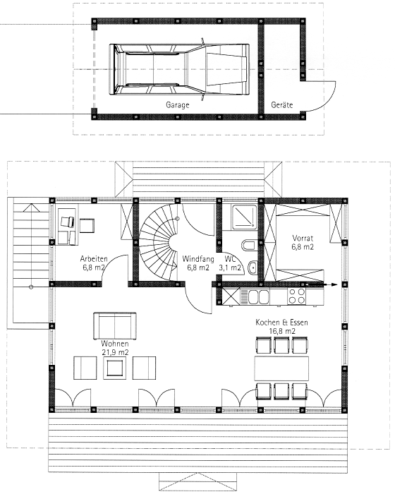 Grundriss Erdgeschoss Haus 115 qm