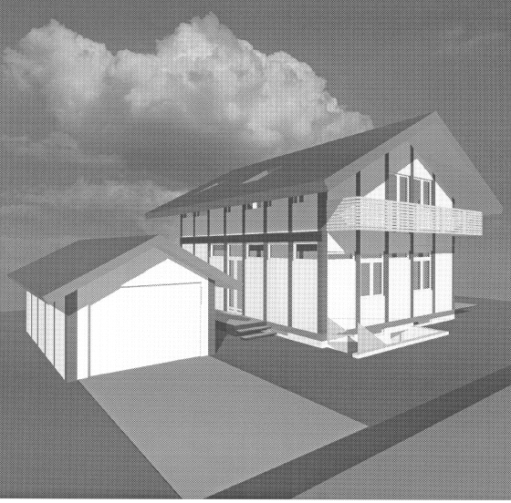 Perspektive von Nordwesten Haus 115 qm